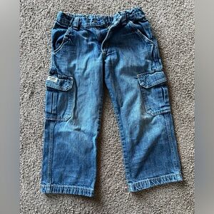 Wrangler Boys Size 8 Husky Blue Cargo Jeans with Adjustable Waist